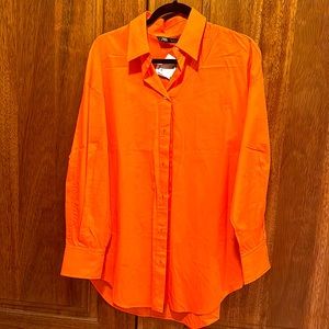 Zara OVERSIZED POPLIN SHIRT
Neon orange 0/2604/030/617/0